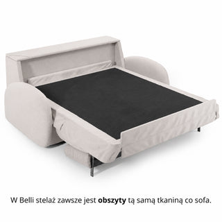 BELLA 3-seater sofa with sleeping function, Italian frame, 160 cm mattress and storage box 