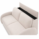 BELLA 3-seater sofa with sleeping function, Italian frame, 160 cm mattress and storage box 