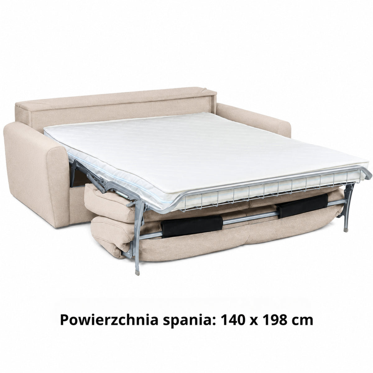 DOLLY 2.5 seater sofa with sleeping function Italian frame 140 cm mattress and container