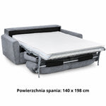 DOLLY 2.5 seater sofa with sleeping function Italian frame 140 cm mattress and container