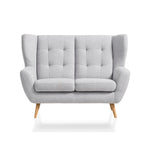 Sofa LAHTI uszak 2 osobowa pikowana na drewnianych nóżkach