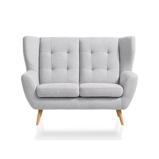 Sofa LAHTI uszak 2 osobowa pikowana na drewnianych nóżkach