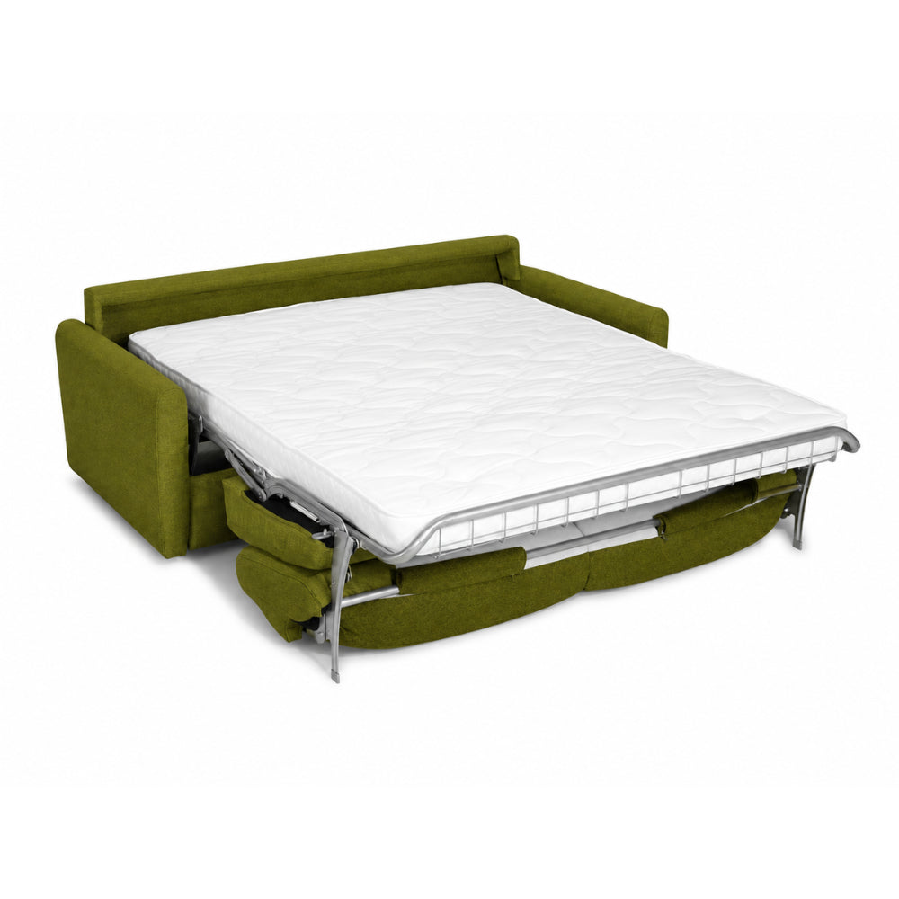Sofa OLBIA 2 osobowa z funkcją spania stelaż włoski z materacem 120 cm