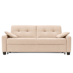 Sofa AURA 3 osobowa z funkcją spania codziennego stelaż włoski z materacem 160 cm z pojemnikiem na drewnianych nóżkach