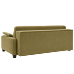 Sofa AURA 3 osobowa z funkcją spania codziennego stelaż włoski z materacem 160 cm z pojemnikiem na drewnianych nóżkach