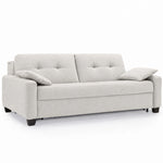 AURA 3-seater sofa with daily sleeping function, Italian frame, 160 cm mattress with container, on wooden legs