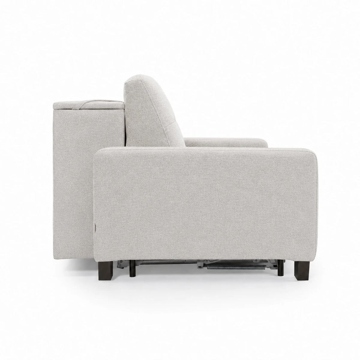 AURA 3-seater sofa with daily sleeping function, Italian frame, 160 cm mattress with container, on wooden legs