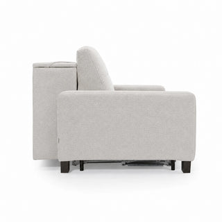 AURA 3-seater sofa with daily sleeping function, Italian frame, 160 cm mattress with container, on wooden legs
