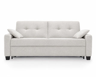 AURA 3-seater sofa with daily sleeping function, Italian frame, 160 cm mattress with container, on wooden legs
