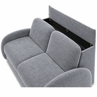 Sofa BELLA 2,5 osobowa z funkcją spania stelaż włoski z materacem 140 cm i pojemnikiem