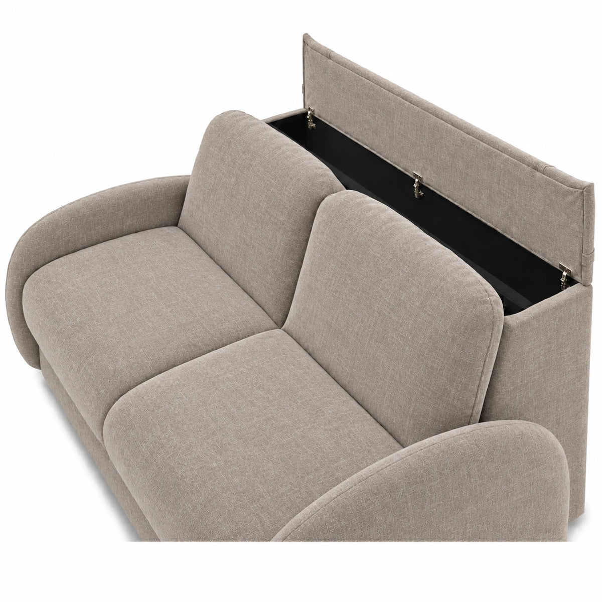 Sofa BELLA 2,5 osobowa z funkcją spania stelaż włoski z materacem 140 cm i pojemnikiem