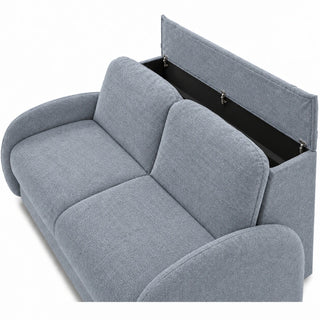 Sofa BELLA 3 osobowa z funkcją spania stelaż włoski z materacem 160 cm i pojemnikiem