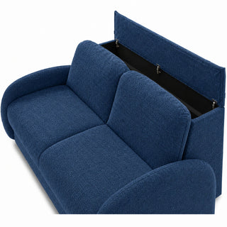 Sofa BELLA 3 osobowa z funkcją spania stelaż włoski z materacem 160 cm i pojemnikiem
