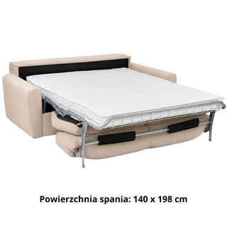 DOLLY 2.5 seater sofa with sleeping function Italian frame 140 cm mattress and container