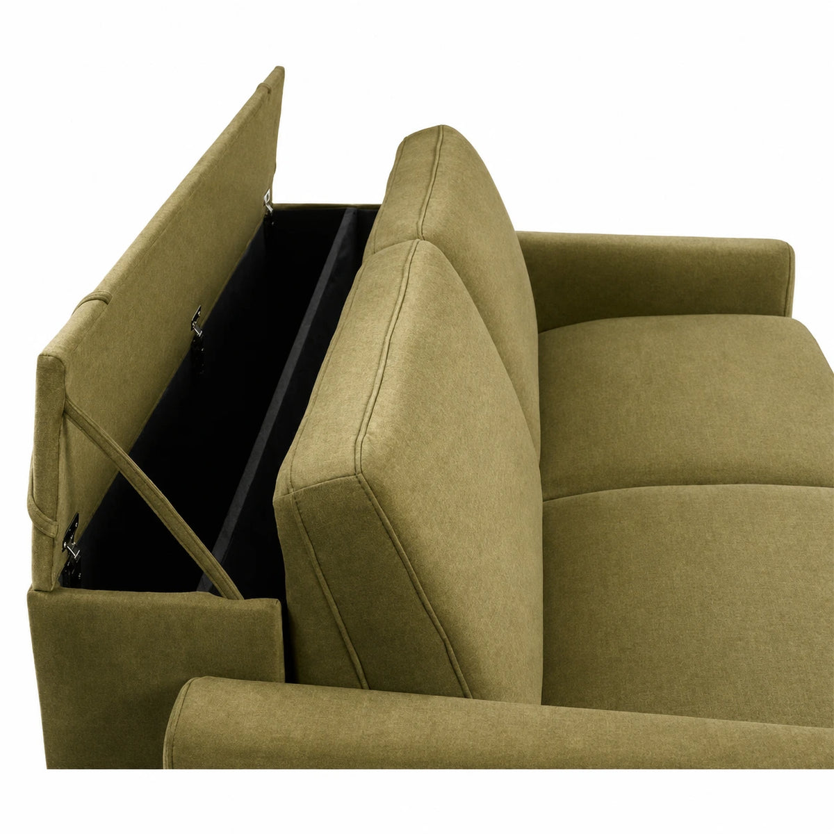 Sofa DOLLY 2,5 osobowa z funkcją spania stelaż włoski z materacem 140 cm i pojemnikiem