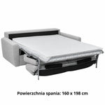 DOLLY 3-seater sofa with sleeping function, Italian frame, 160 cm mattress and container
