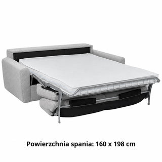 DOLLY 3-seater sofa with sleeping function, Italian frame, 160 cm mattress and container