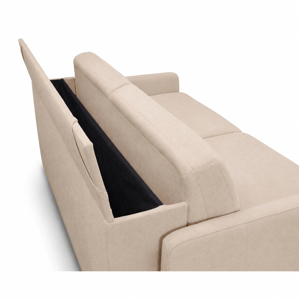 EMA 2.5 seater sofa with storage and daily sleeping function Italian frame with a 140 cm mattress