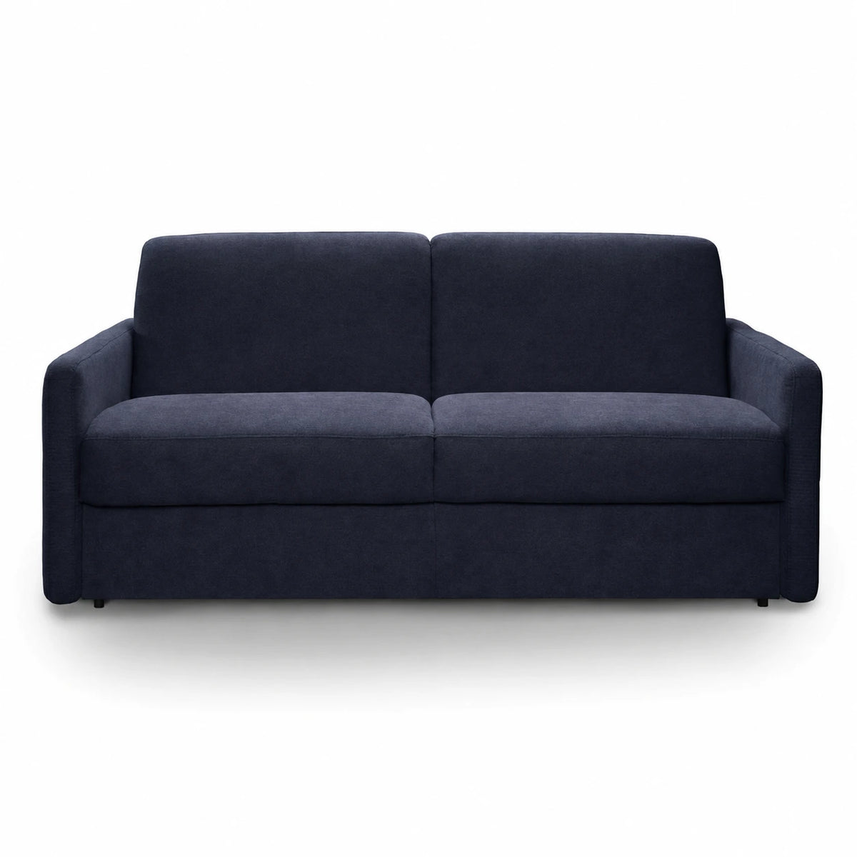 Sofa EMA 2,5 osobowa z pojemnikiem i funkcją spania codziennego stelaż włoski z materacem 140 cm