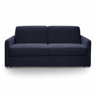 Sofa EMA 2,5 osobowa z pojemnikiem i funkcją spania codziennego stelaż włoski z materacem 140 cm