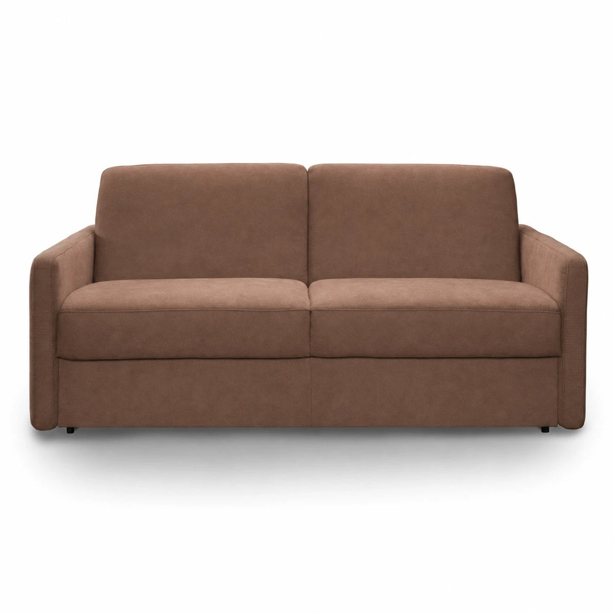 Sofa EMA 2,5 osobowa z pojemnikiem i funkcją spania codziennego stelaż włoski z materacem 140 cm