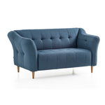 Sofa SORAYA 2-osobowa pikowana na drewnianych nóżkach