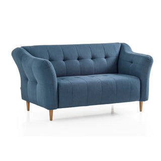 Sofa SORAYA 2-osobowa pikowana na drewnianych nóżkach