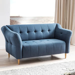 Sofa SORAYA 2-osobowa pikowana na drewnianych nóżkach