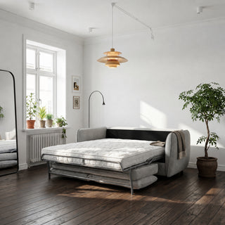 Sofa BAMBI 2 osobowa z funkcją spania stelaż włoski PRO z materacem 120 cm