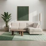 EMA corner sofa with ottoman, daily sleeping function, Italian frame with 120 cm mattress and bedding container