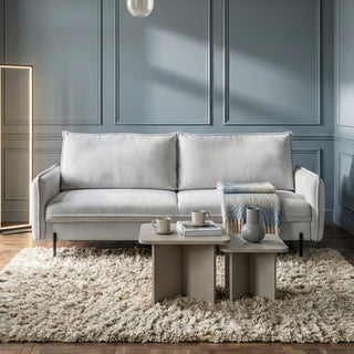 BJORK sofa bed with storage on metal legs