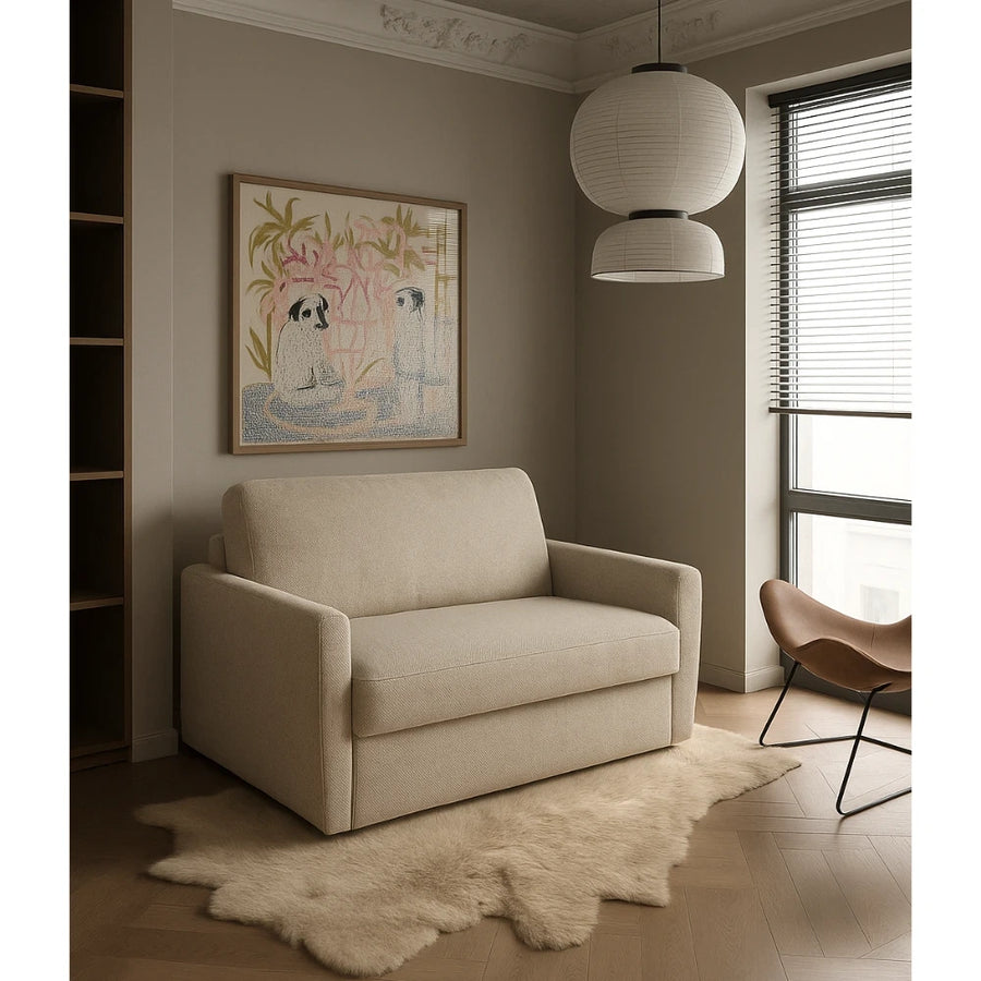 RADIUS armchair with daily sleeping function, Italian frame with 80 cm mattress
