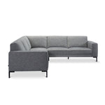 Nowoczesny narożnik BALANCE na wysokich metalowych nóżkach