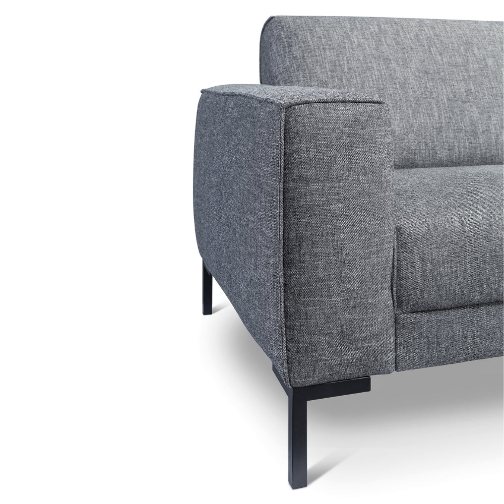 Nowoczesny narożnik BALANCE na wysokich metalowych nóżkach