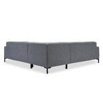 Nowoczesny narożnik BALANCE na wysokich metalowych nóżkach