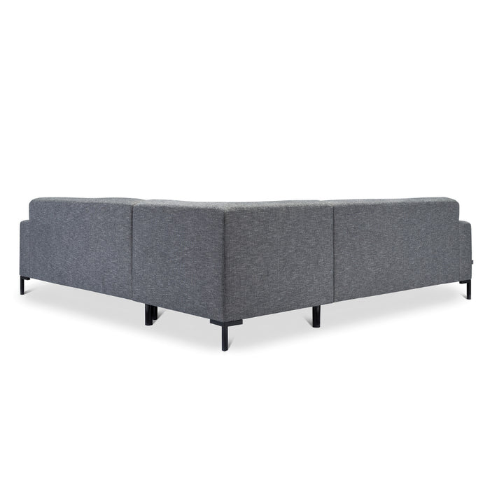 Nowoczesny narożnik BALANCE na wysokich metalowych nóżkach