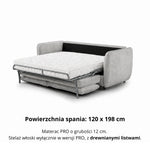 Sofa BAMBI 2 osobowa z funkcją spania stelaż włoski PRO z materacem 120 cm