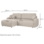 Narożnik duży BLISS z funkcją spania i pojemnikiem