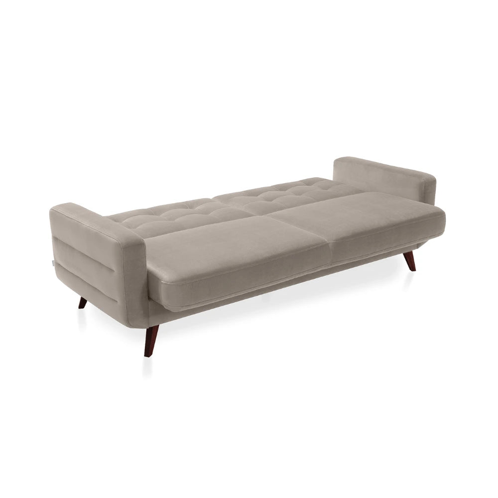 HANDY corner sofa, extendable with a container on legs 