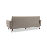 HANDY corner sofa, extendable with a container on legs 