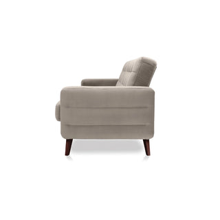 HANDY corner sofa, extendable with a container on legs 