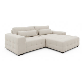 Narożnik CHANCE z funkcją spania, pojemnikiem na pościel i zestaw poduszek