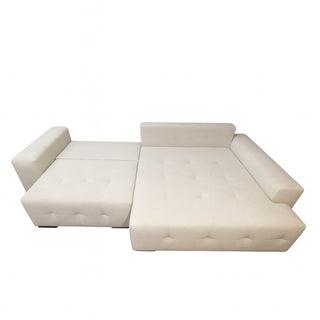 Narożnik CHANCE z funkcją spania, pojemnikiem na pościel i zestaw poduszek