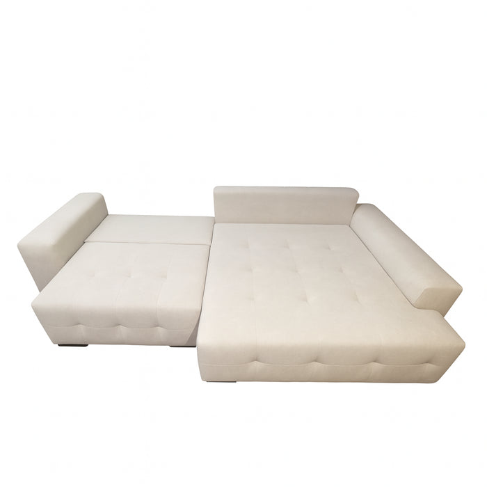 Narożnik CHANCE z funkcją spania, pojemnikiem na pościel i zestaw poduszek