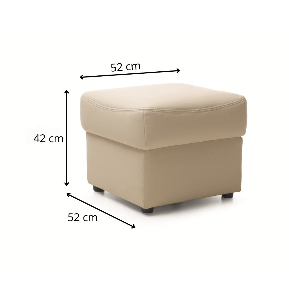Pufa skórzana TM z skrzynką pod siedziskiem