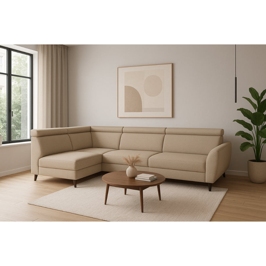 Narożnik COMFY rozkładany z pojemnikiem i ruchomymi zagłówkami