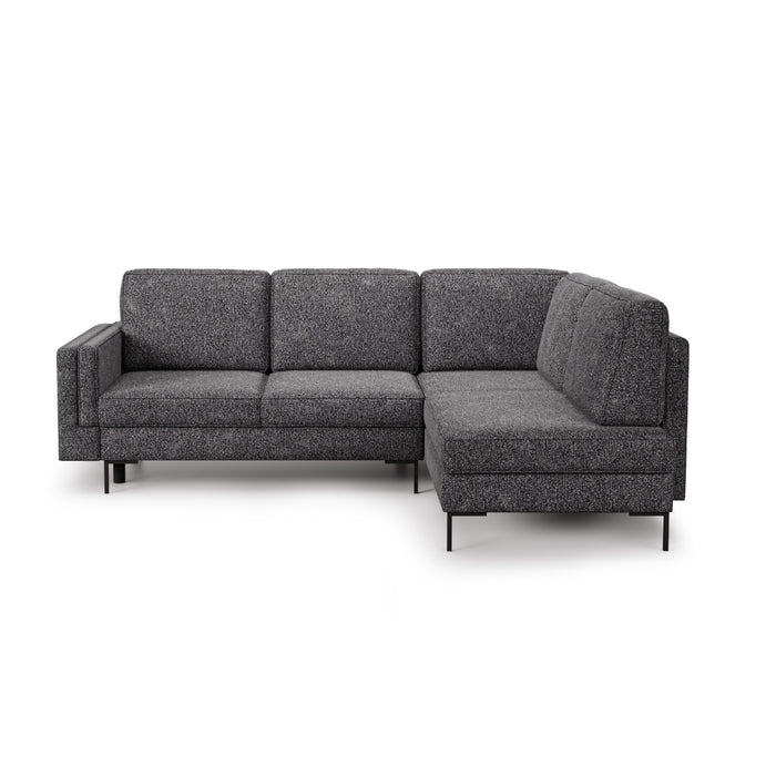 Nowoczesny narożnik DIVA z funkcją spania i pojemnikiem na pościel