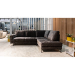 Nowoczesny narożnik DIVA z funkcją spania i pojemnikiem na pościel