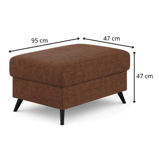 Pufa COMFY ze skrzynką po siedziskiem na metalowych nóżkach