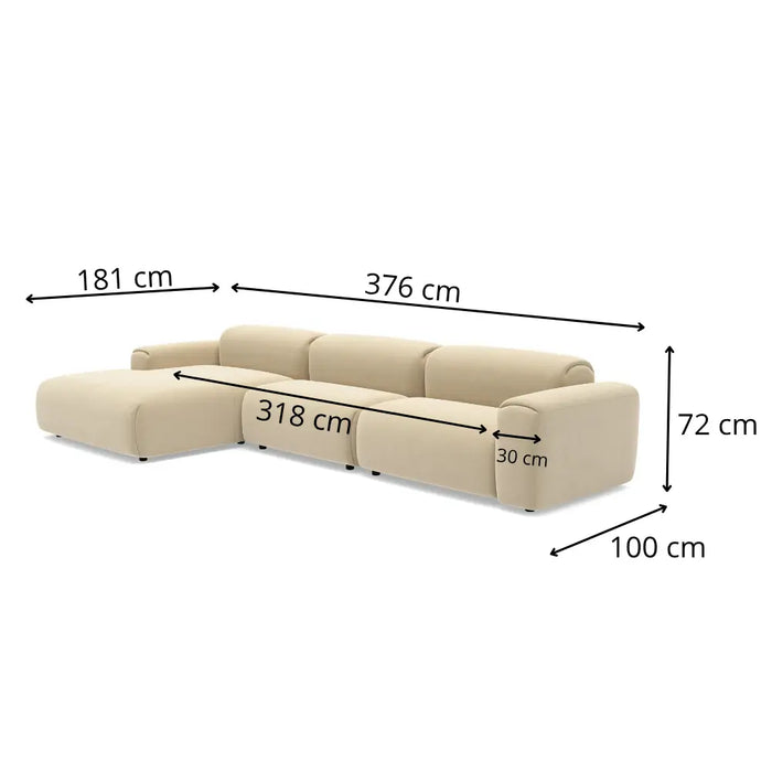 Narożnik modułowy LAZZY nowoczesny design i miękki komfort